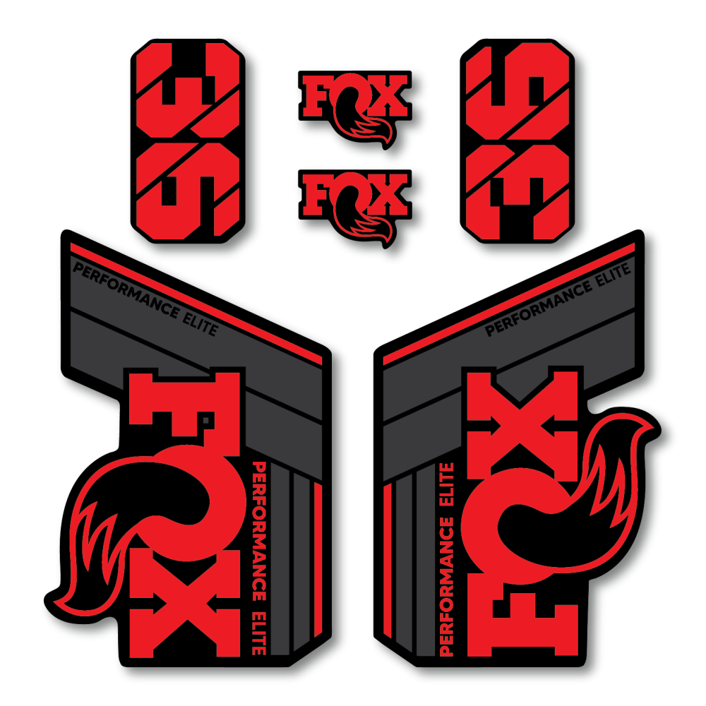 Stickere Fox 36 Performance Elite V2 Replica Decal Kit Red