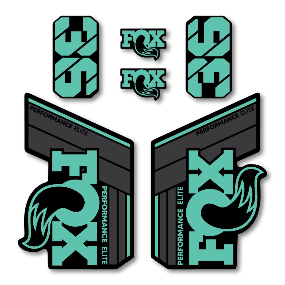 Stickere Fox 36 Performance Elite V2 Replica Decal Kit Turqoise