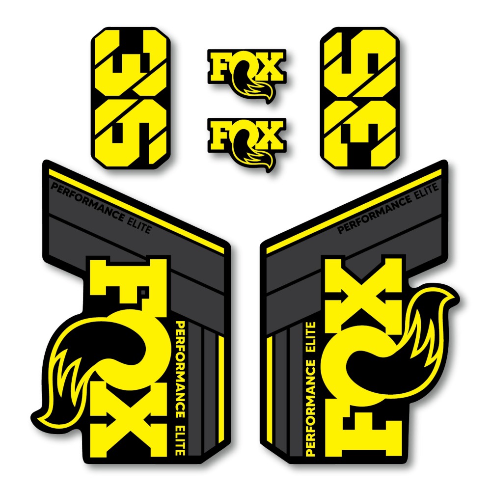 Stickere Fox 36 Performance Elite V2 Replica Decal Kit Yellow