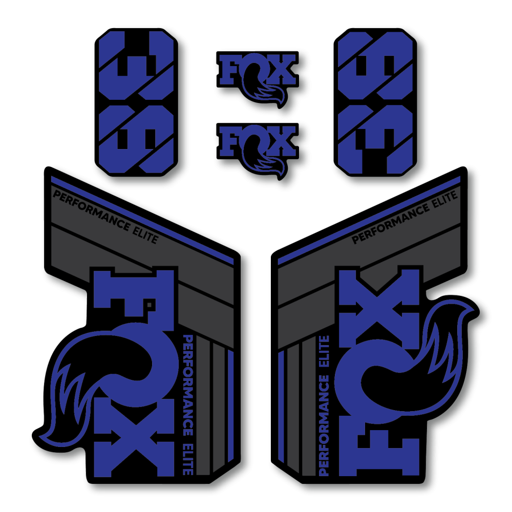 Stickere Fox 38 Performance Elite V2 Replica Decal Kit Blue