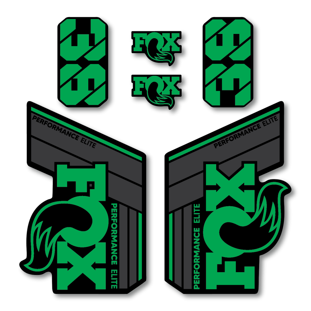 Stickere Fox 38 Performance Elite V2 Replica Decal Kit Green