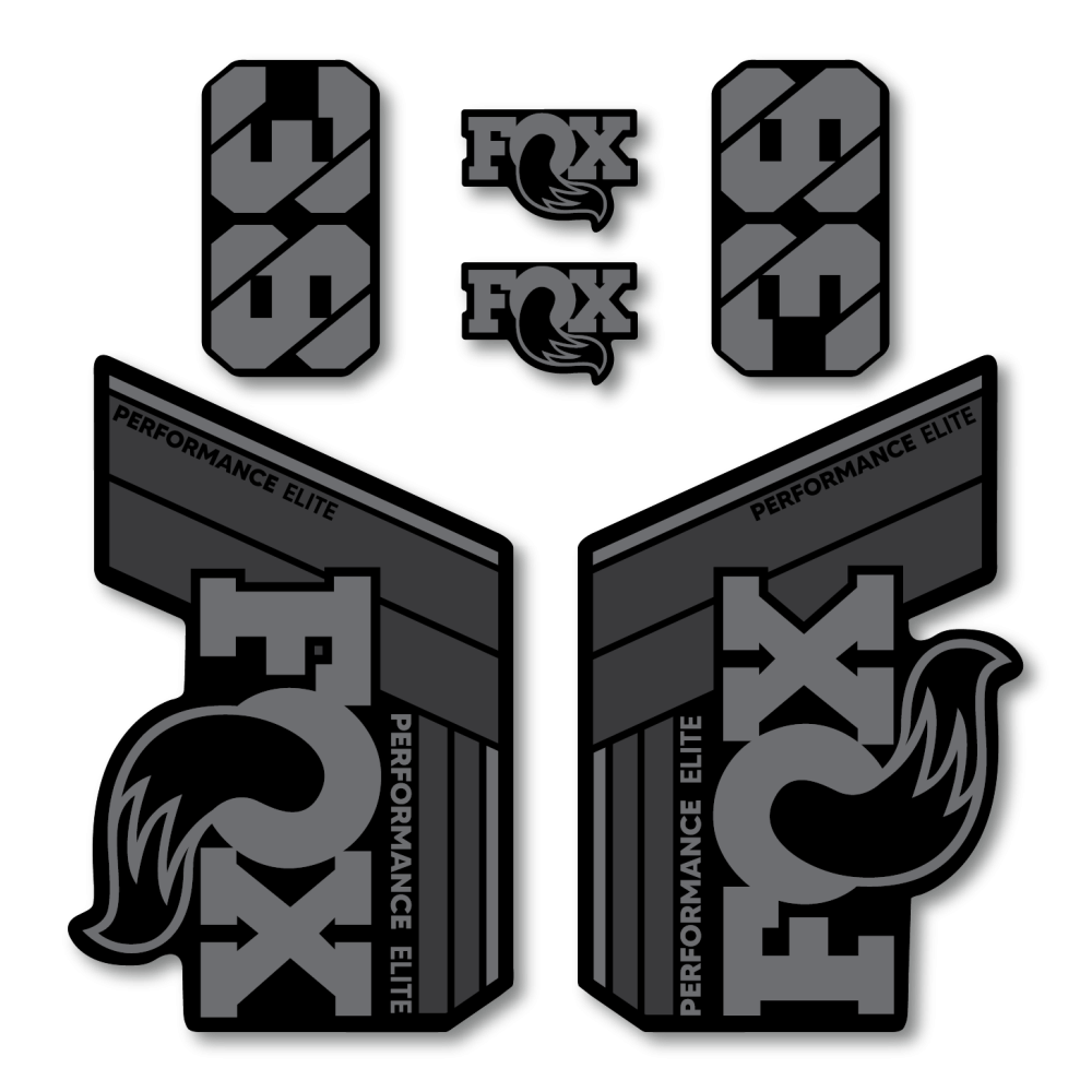 Stickere Fox 38 Performance Elite V2 Replica Decal Kit Grey