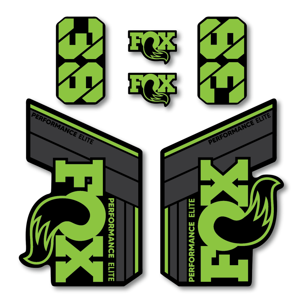 Stickere Fox 38 Performance Elite V2 Replica Decal Kit Lime