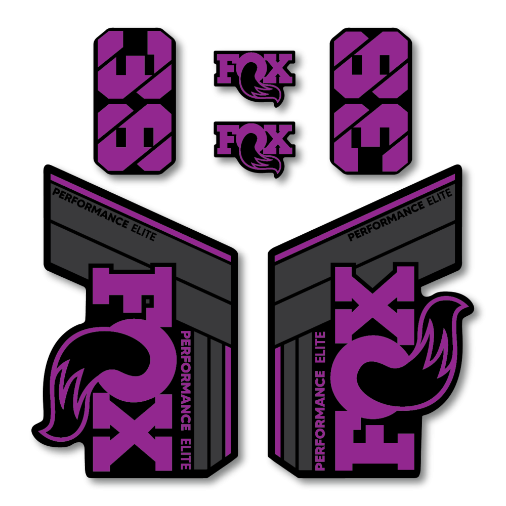 Stickere Fox 38 Performance Elite V2 Replica Decal Kit Purple