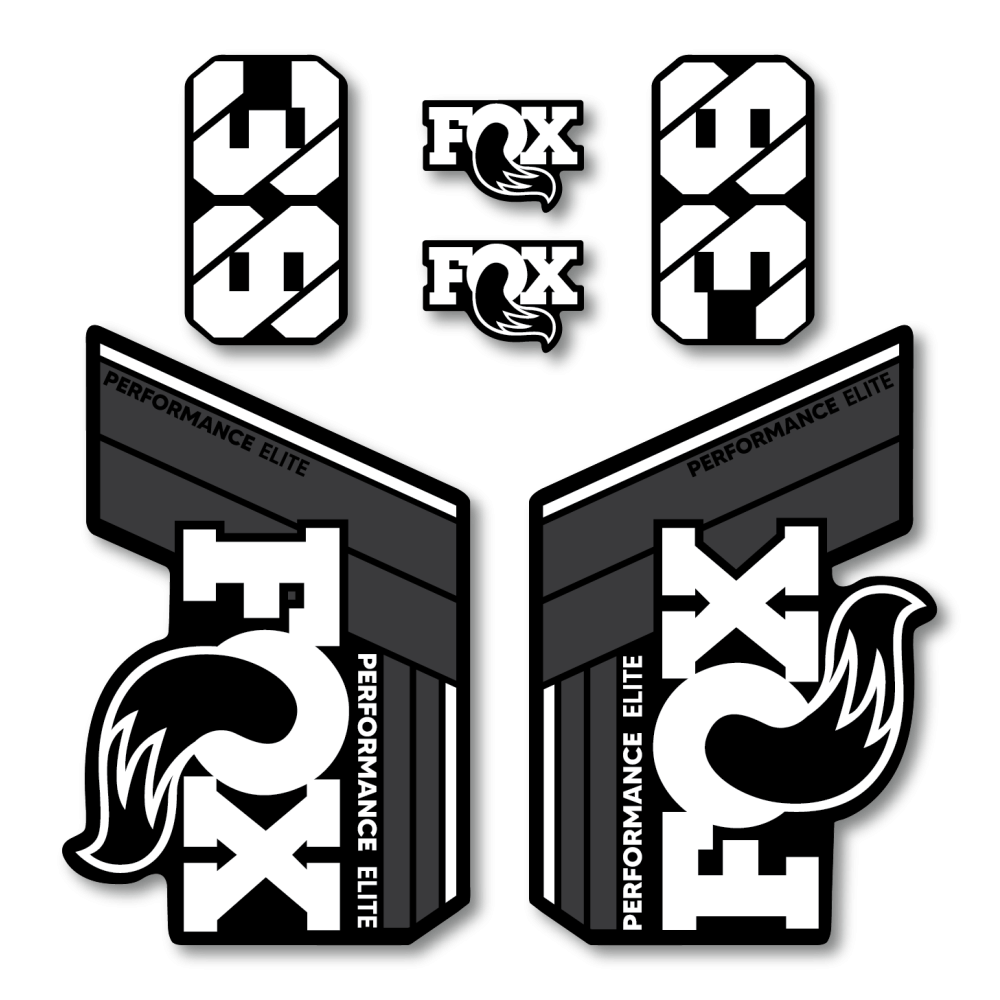 Stickere Fox 38 Performance Elite V2 Replica Decal Kit White