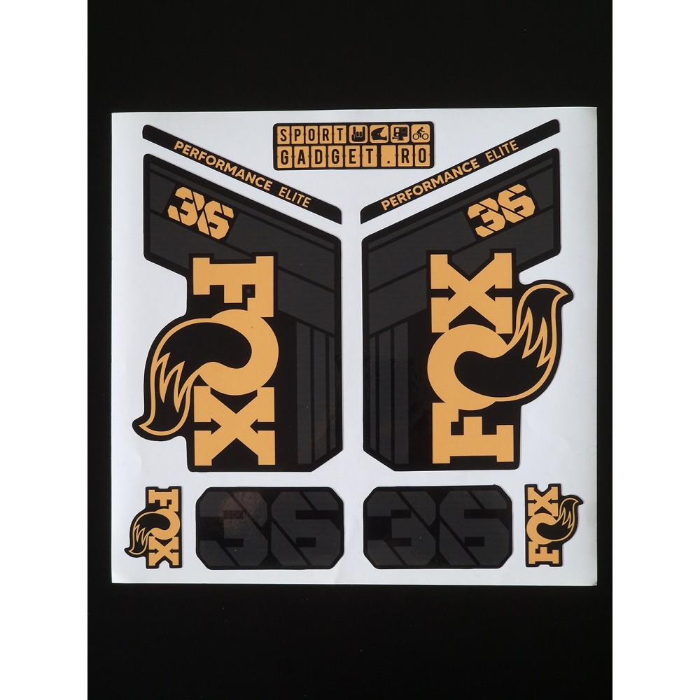 Sticker Fox 36 Replica Decal Kit Light Orange