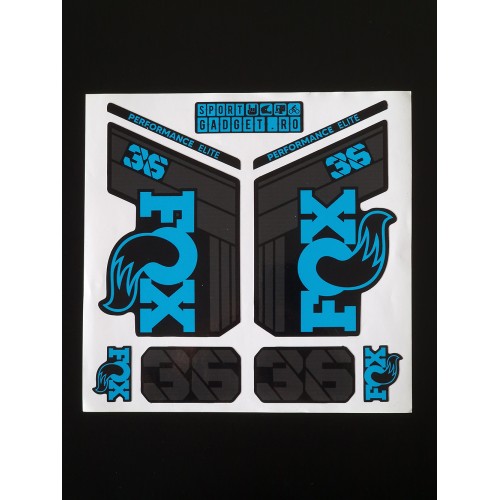 Sticker Fox 36 Replica Decal Kit Cyan