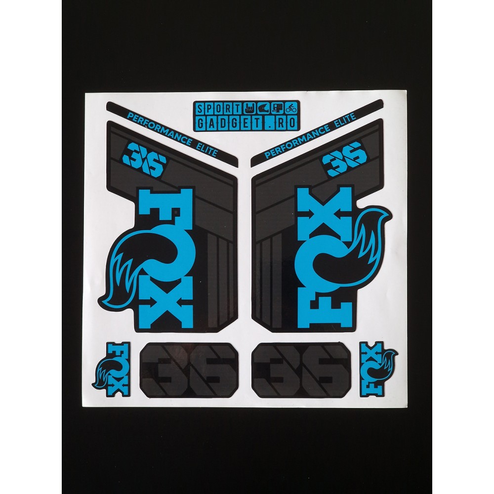 Sticker Fox 36 Replica Decal Kit Cyan