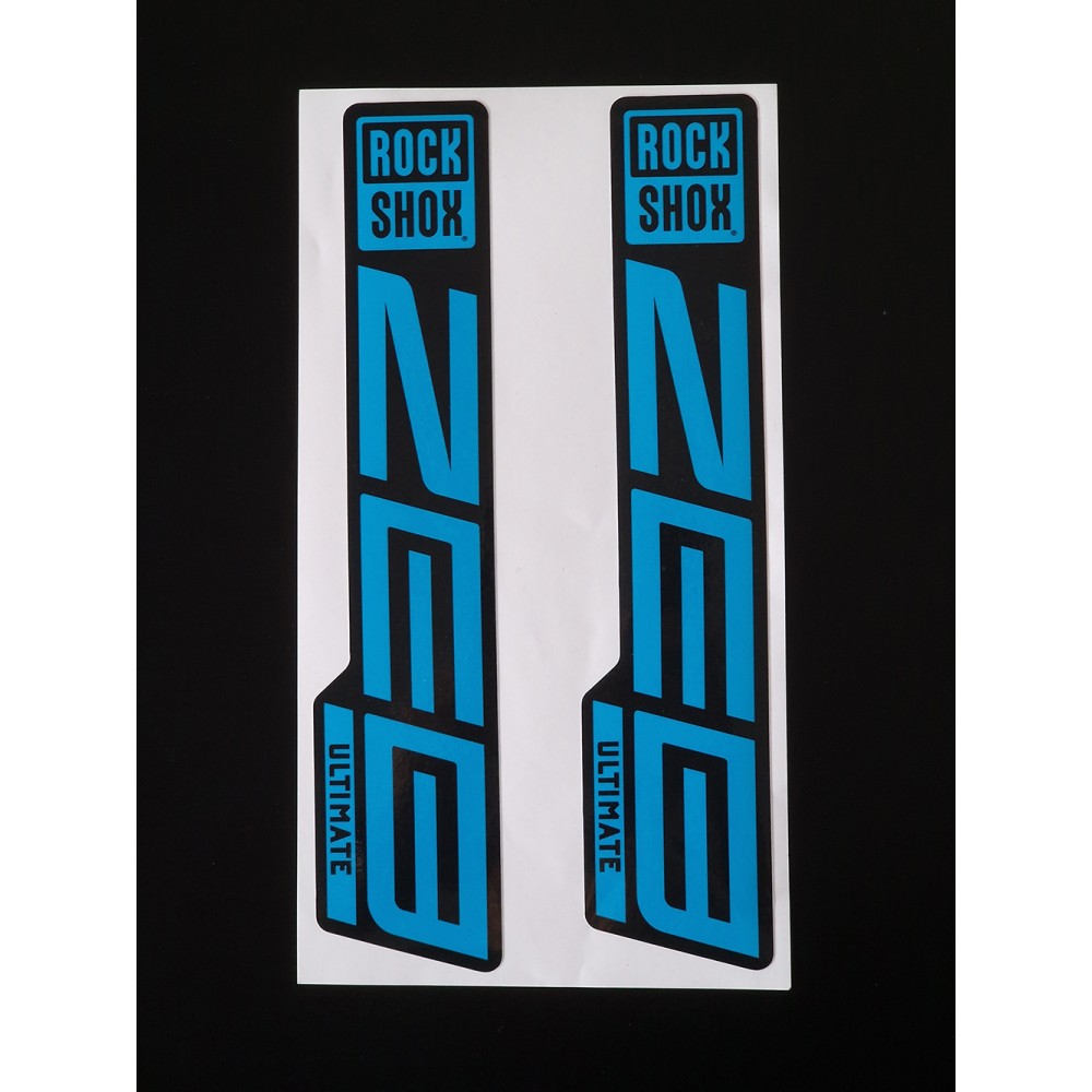 Sticker Rock Shox ZEB One Way Replica Decal Kit Cyan