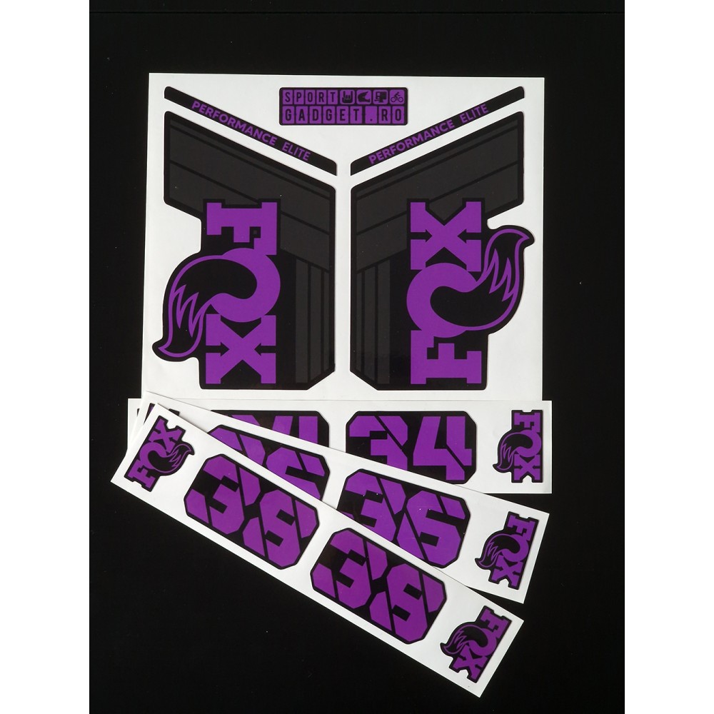 Sticker Fox 34 36 38 Performance Elite Replica Decal Kit Purple