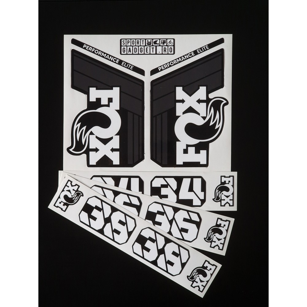 Sticker Fox 34 36 38 Performance Elite Replica Decal Kit White