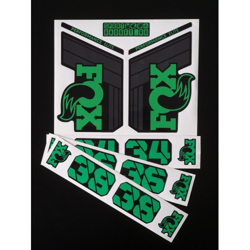 Sticker Fox 34 36 38 Performance Elite Replica Decal Kit Green
