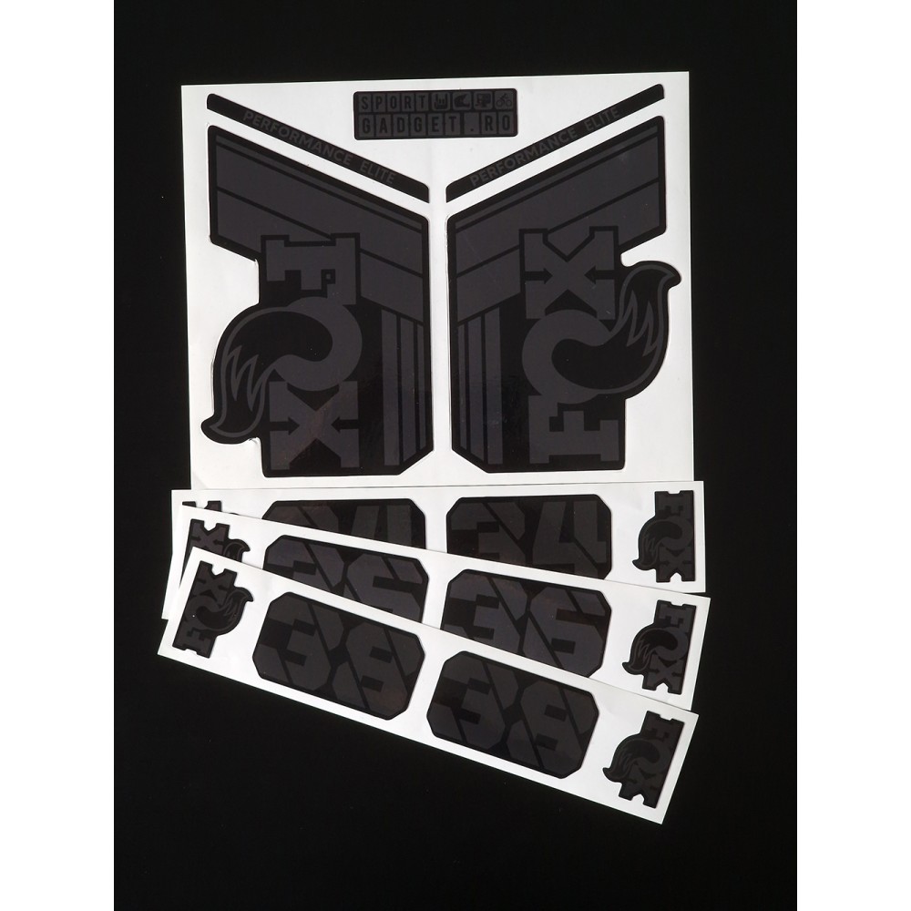 Sticker Fox 34 36 38 Performance Elite Replica Decal Kit Dark Grey
