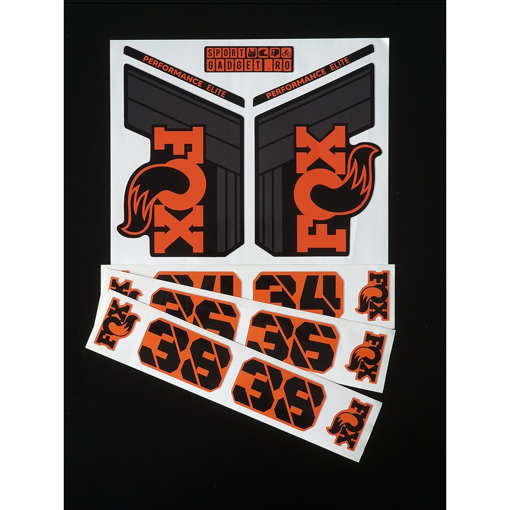 Sticker Fox 34 36 38 Performance Elite Replica Decal Kit Orange