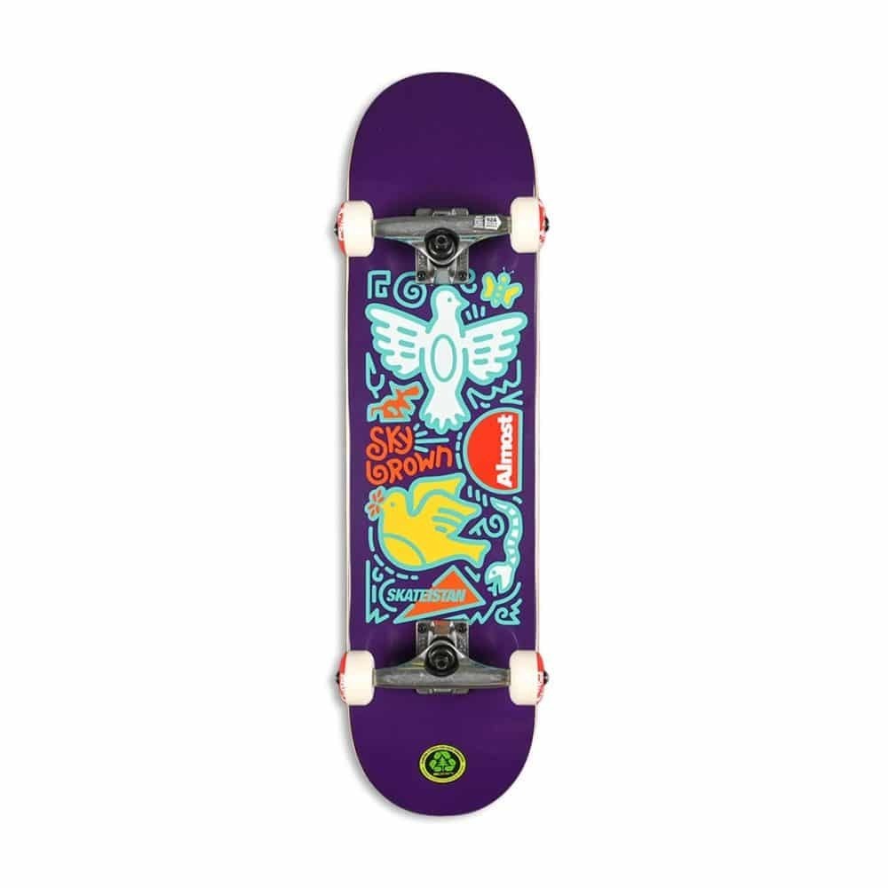 Skateboard Almost 7.875 Skateistan Sky Doodle Fp Complete Purple