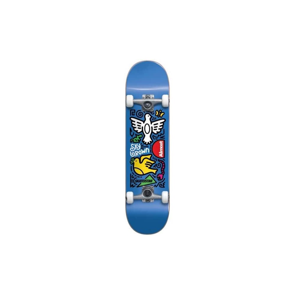 Skateboard Almost 7.5 Skateistan Sky Doodle Fp Complete Blue