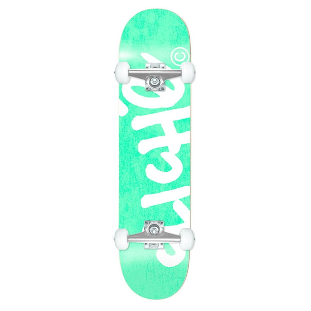 Skateboard Cliche Handwritten Youth Fp Teal/White Complete 7.375