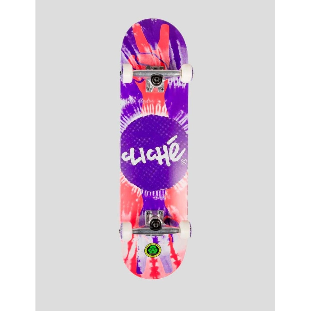 Skateboard Cliche Peace Fp Complete Purple/Red 8