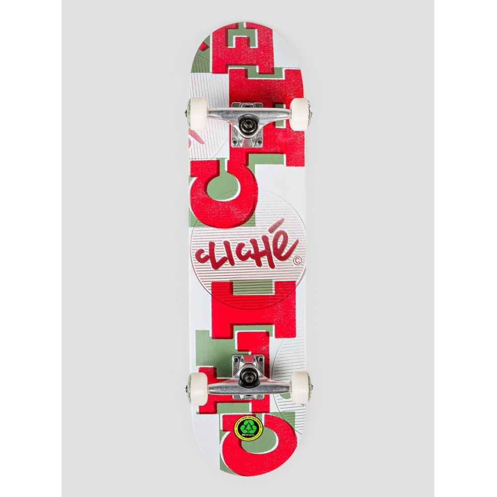 Skateboard Cliche Uppercase Fp Complete Red/White 7.875