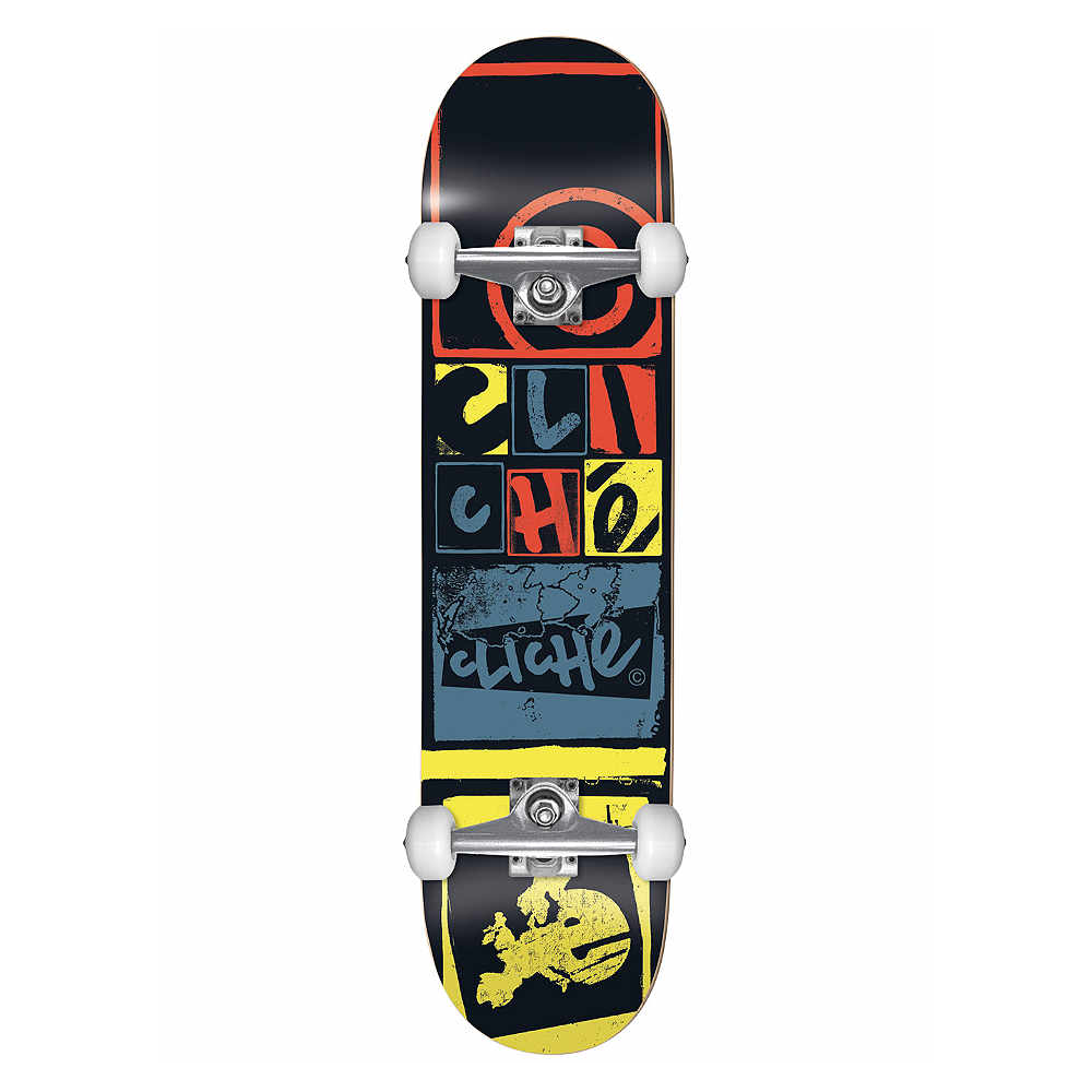 Skateboard Cliche Letter Press Fp 8 Black Complete