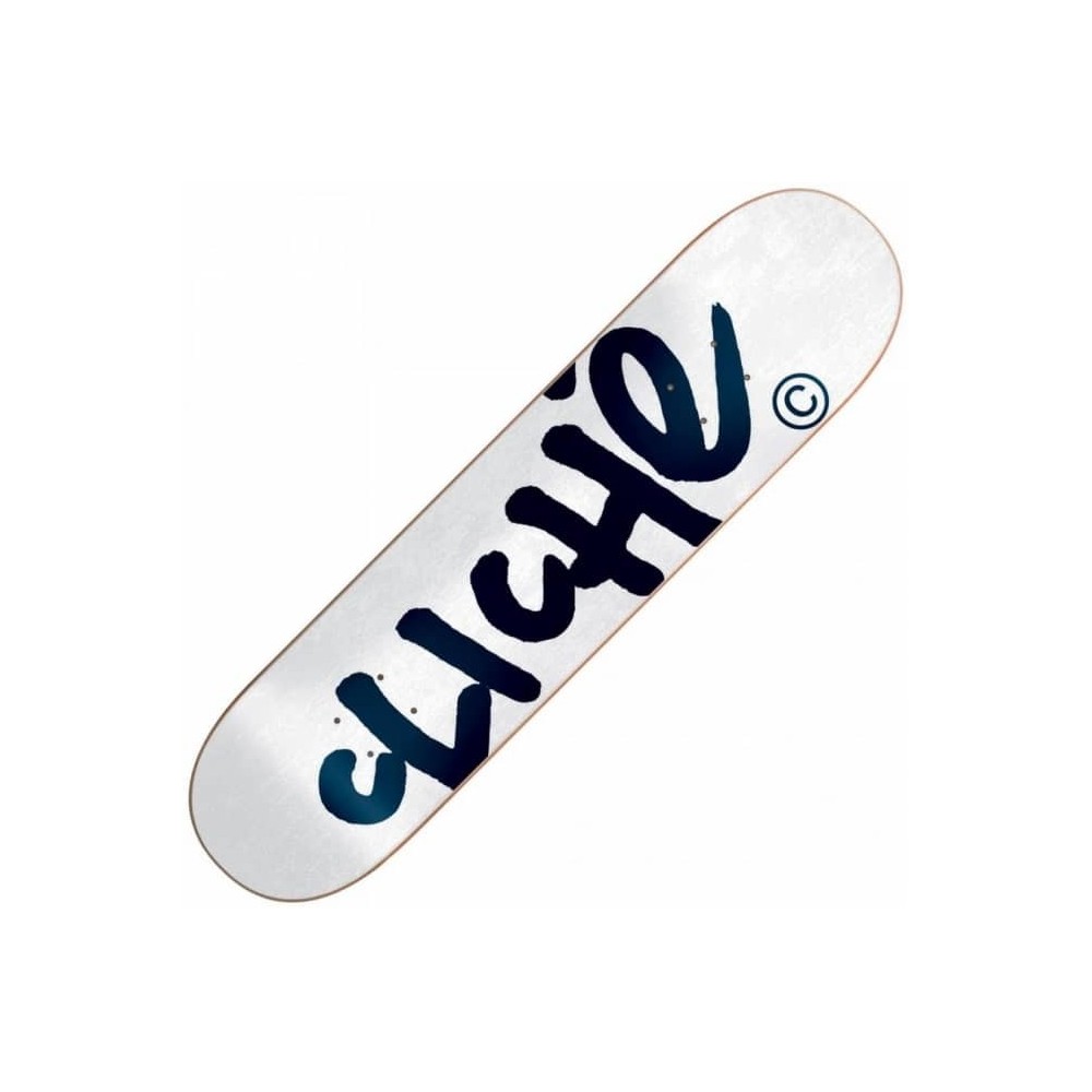 Deck Skateboard Cliche 8 Handwritten Rhm White