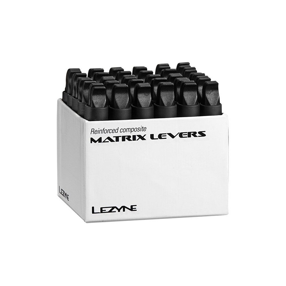 Leviere Lezyne Matrix Lever Box Of 30 Black Tire Levers